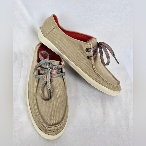 Vans The Original Surf Siders Canvas Khaki Beachy Shoes Men's sz 11 NWOT - Picture 1 of 9